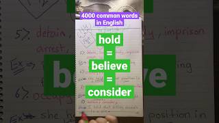 improve your vocab | a word with different meanings #hold #believe #considered #synonyms #advise
