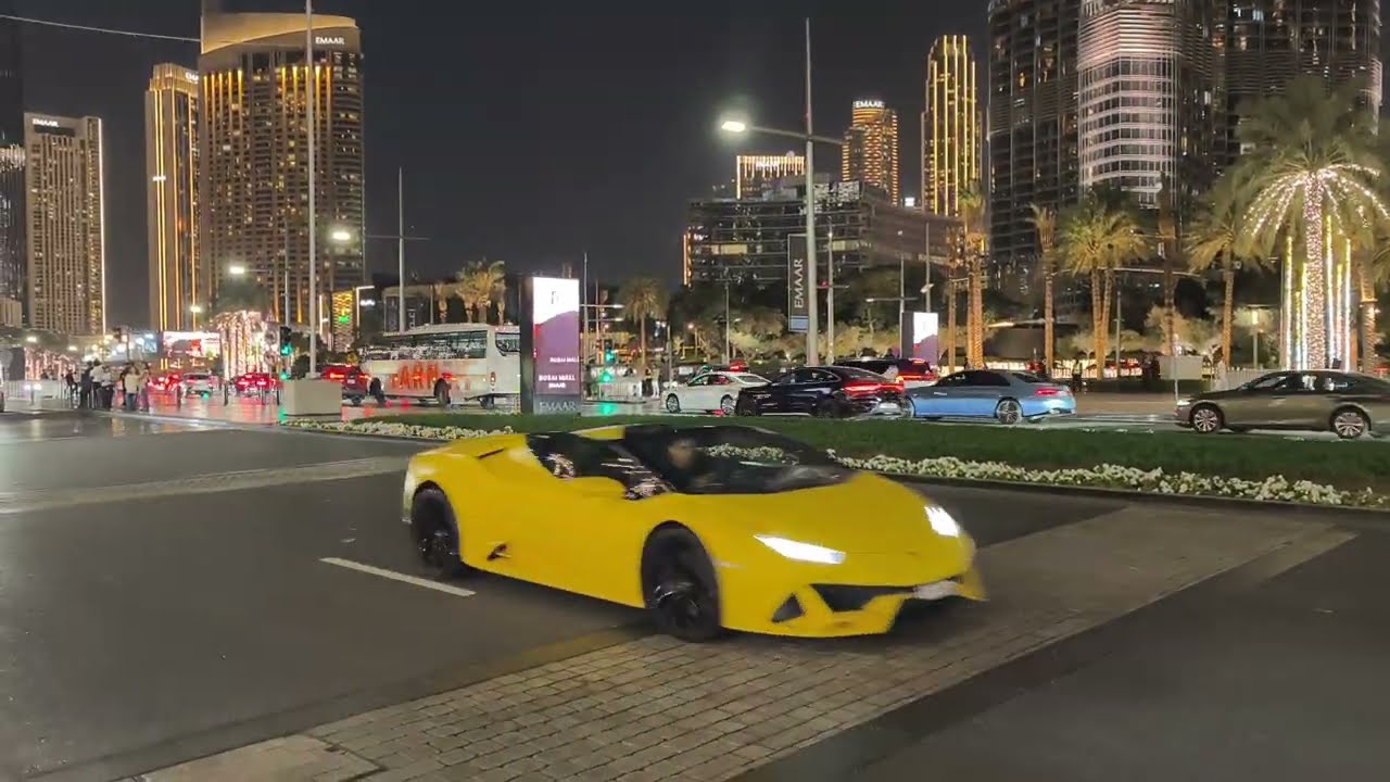 Dubai downtown and Burj khalifa street 