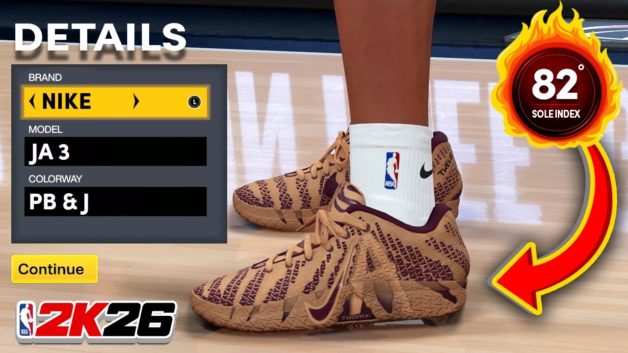 NBA 2K26 Shoe Creator: Nike Ja 3 “Peanut Butter & Jelly”