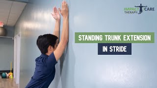 Standing trunk extension in stride
