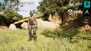 ARMY SUIT 3D Model - Modern Soldier