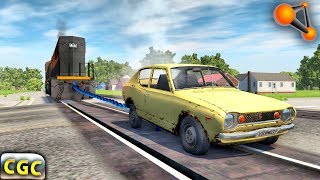 BeamNG Drive BeamNG Drive Stripping Cars with the Train (pull apart cars) #2