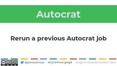 Autocrat- Rerun a job
