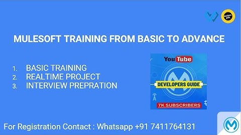 MULESOFT TRAINING -:-  BATCH C -:- DAY 01