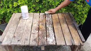 วิธิใช้ ผงล้างไม้ Eco Teak Cleaner Powder 2in1