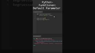 Python-Funktion mit Default-Parameter #python #function #parameter #default