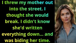 KICKED MY MOTHER OUT OF THE HOUSE.              family stories