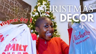 shopping for christmas decorations (on a budget) + haul! vlogmas day 1