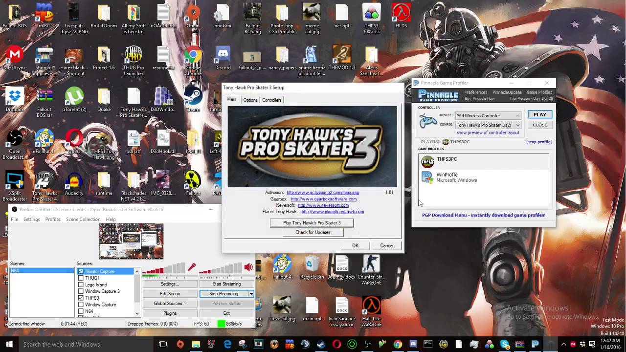 tony hawk underground 2 pc controller setup ds4windows