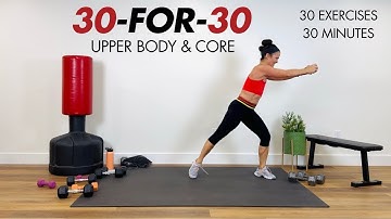 30 MIN UPPER BODY DUMBBELL WORKOUT at Home / NO REPEAT 30-FOR-30
