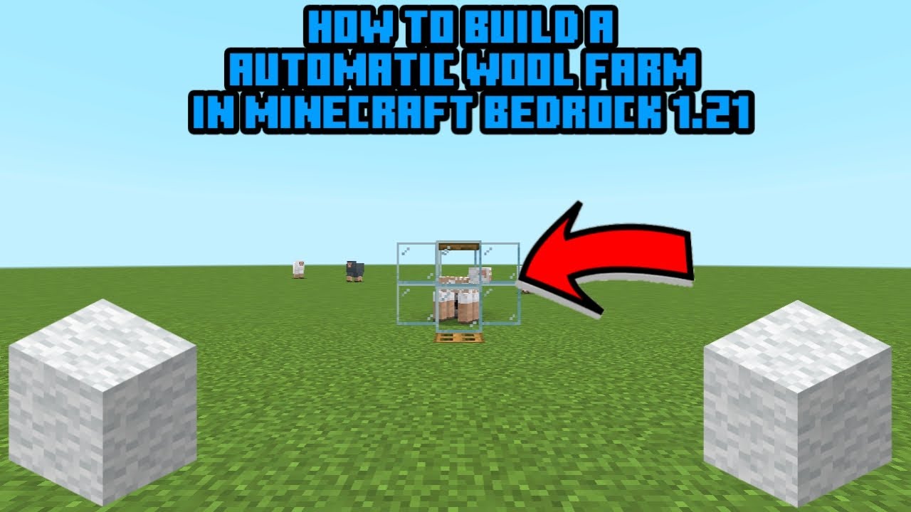 how to build a automatic wool farm in minecraft bedrock 1.21 - YouTube