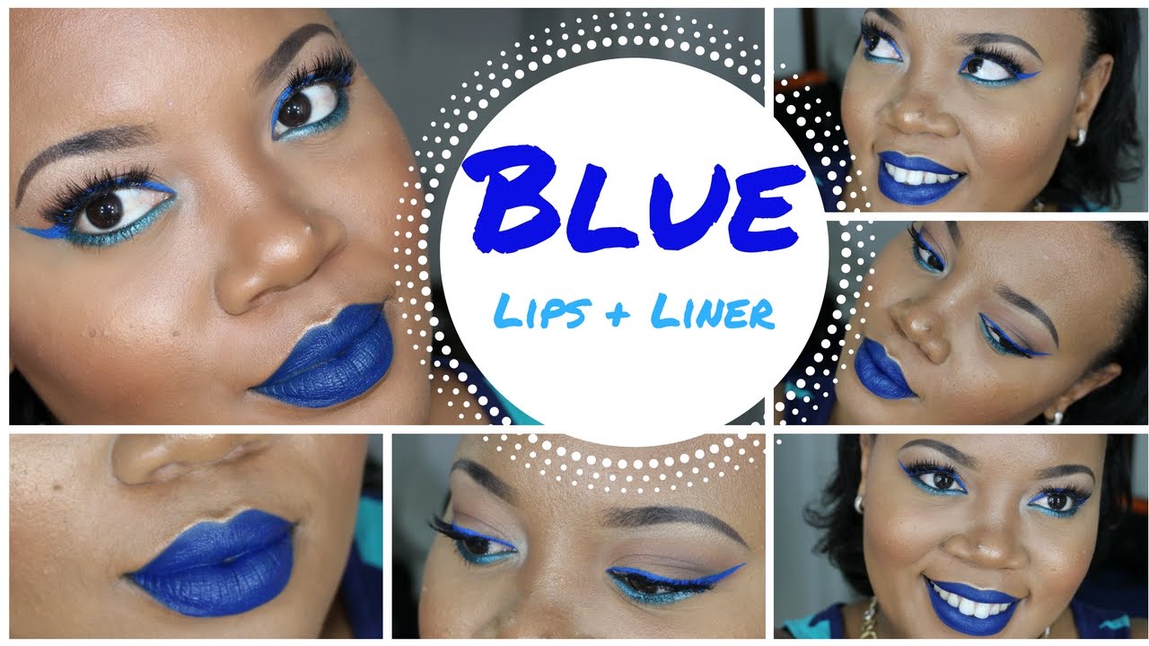 Cobalt BLUE Lips & Eyeliner - BEGINNER FRIENDLY - 