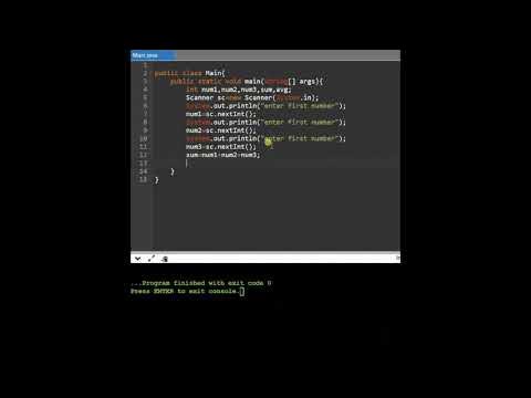 java program to find sum and average of three numbers || java ...