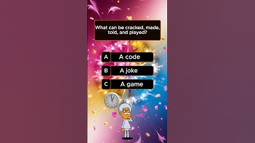 What can be cracked, made..........? #quizchallenge #trivia #quiztest #generalknowledge #quiztime