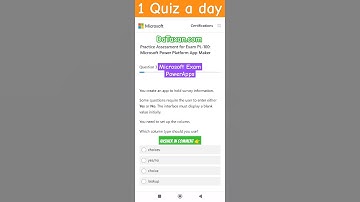 FREE Microsoft Exam Practice test - PL100 Microsoft Power Platform App Maker #powerapps #PL100 #quiz