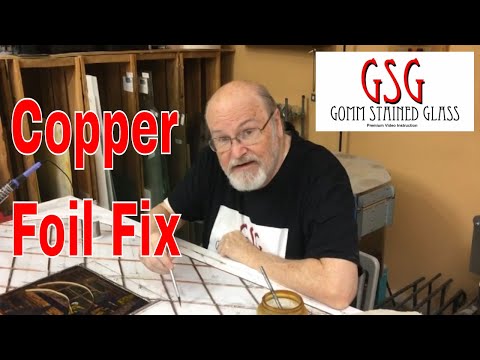 How To Repair a Copper Foil Stained Glass Panel - Stained Glass