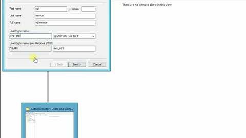 Create Service Account in Windows AD