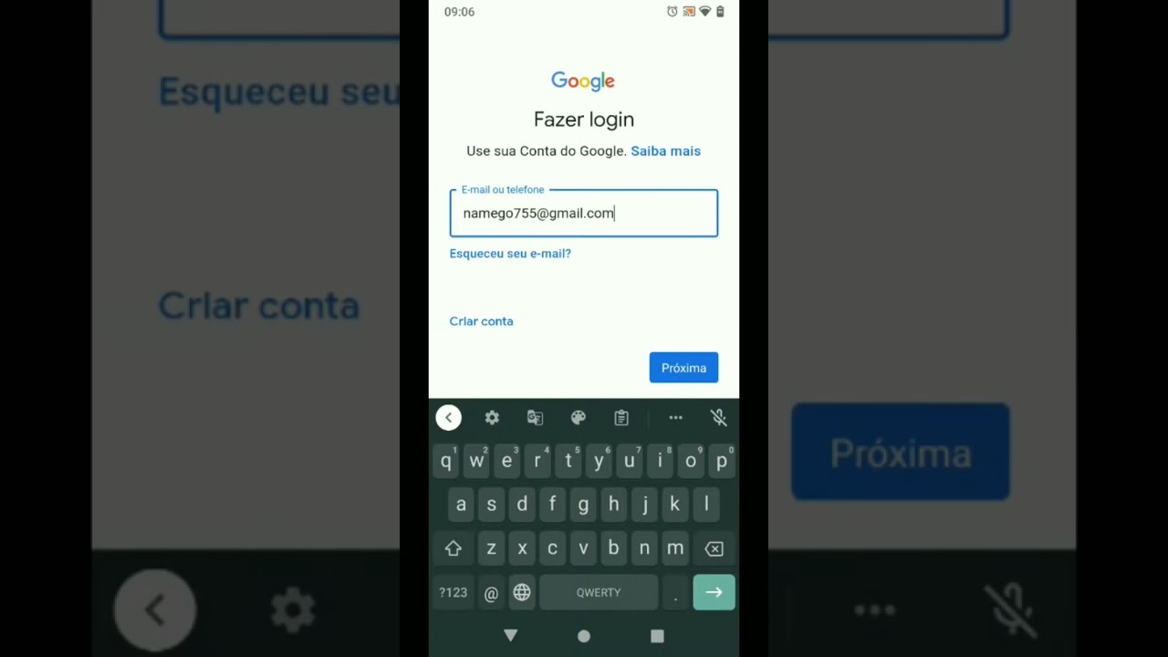 não consigo recuperar conta google