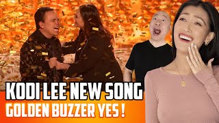 We're Crying! Kodi Lee Golden Buzzer Reaction | AGT Fantasy Original Song Journey Of You And I