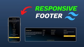 How to Make Responsive Footer  using HTML & Tailwind CSS  | Tailwind CSS Tutorial