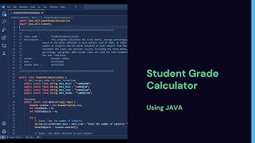 Student Grade Calculator Using Java || java  project | codsoft Intership | java developer |Intership