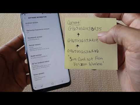 Galaxy s8 s9 plus, sim card not from Verizon Wireless fix, quick and easy.