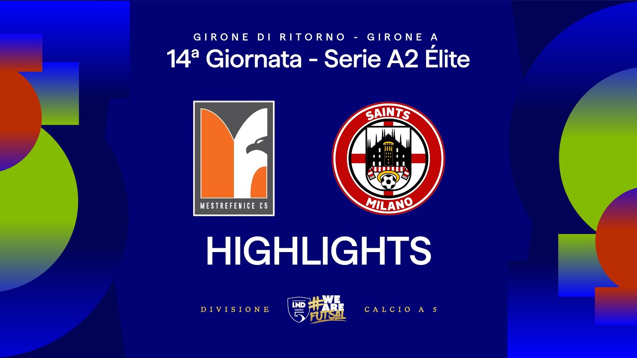 MestreFenice-Saints Milano 5-1 | Gol e highlights | 14ª giornata | Serie A2 Élite 2025/2026 - A