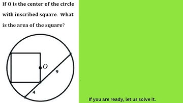 WHAT IS THE AREA OF THE INSCRIBED SQUARE IN A CIRCLE?