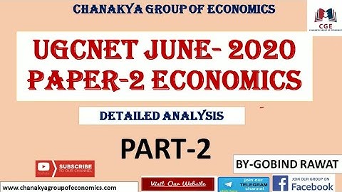 Part-2, Detailed Analysis, Paper-2 Economics UGC-NET June-2020 by Gobind Rawat