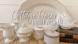 THRIFT SHOPPING FOR COTTAGE DECOR + HAUL | Vintage Cottage Decor