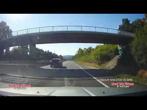 driving from Frankfurt am Main to Kronberg im Taunus and back / Germany / Hessen 2018