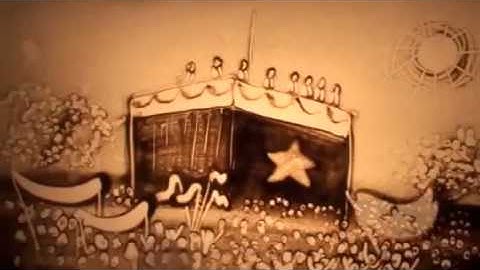 đại tướng Võ Nguyên Giáp đc thể hiện qua tranh cát quá tuyệt vời !