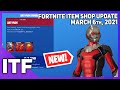 Fortnite Item Shop *NEW* ANT-MAN + MARVEL SHOP! [March 6th, 2021] (Fortnite Battle Royale)