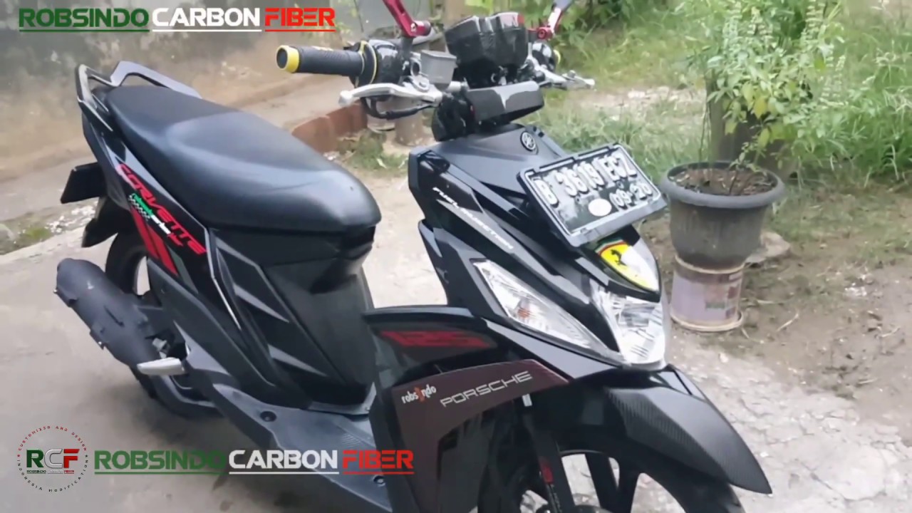 Yamaha mio m3 125 carbon fiber mengganti stang dan spedo 