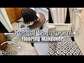 DIY Rental Bathroom MAKEOVER |Peel-And-Stick Vinyl tile (RENTER FRIENDLY) Transformation Series Pt.1