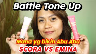 ToneUp Scora VS Emina BATTLE | Which one will turn gray? Risa Florendo