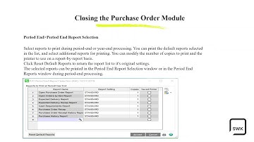 Year End Processing and Closing Procedures in Sage 100 Workshop