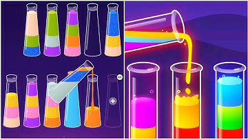 Water Sort Puzzle Gameplay 49, Android Games ios Walkthrough Simulator Think Brain