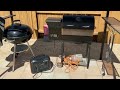 Oupes 1800 Solar Generator and Rectec 340 pellet Grill. Set up for camping.