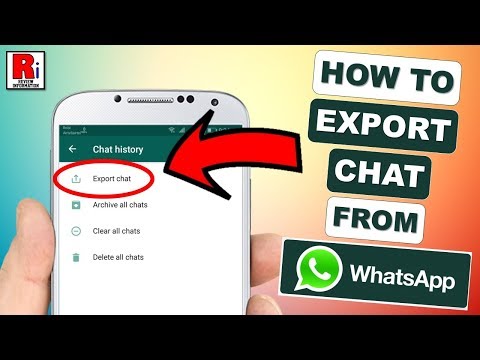 वीडियो: मैं व्हाट्सएप चैट इतिहास कैसे निर्यात करूं?