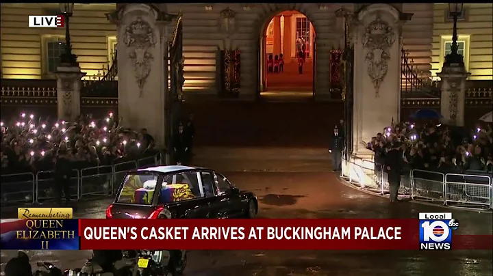 Queen Elizabeth II's casket arrives at Buckingham ...