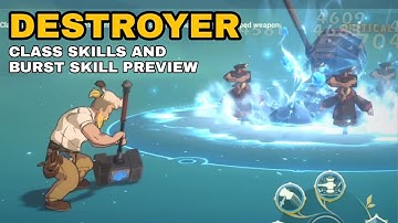 NI NO KUNI: CROSS WORLDS - DESTROYER CLASS SKILLS AND BURST SKILL PREVIEW USING DIFFERENT WEAPONS