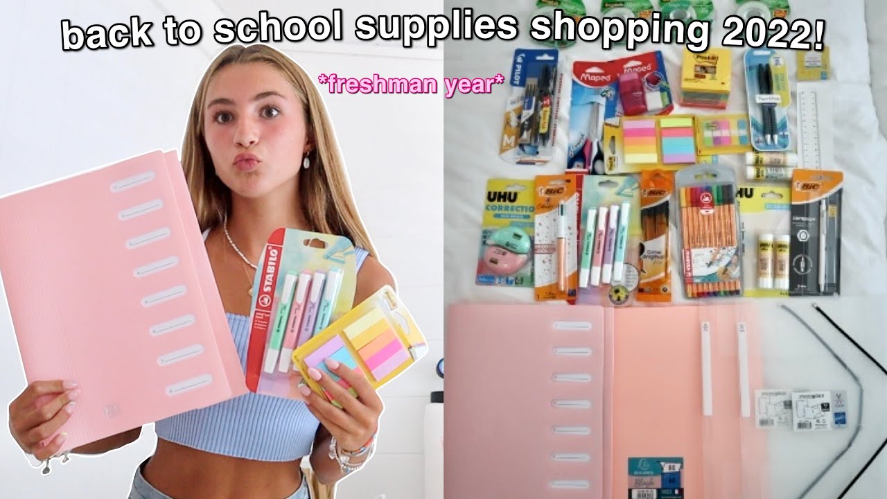BACK TO SCHOOL SUPPLIES SHOPPING VLOG + HAUL 2022 *freshman year* YouTube