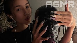 ASMR ☆ LONG NAILS TRIGGERS (nail sounds, tapping, mic scratching,..)