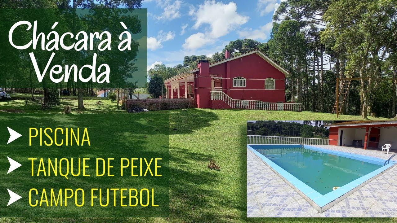 CHÁCARA COM PISCINA | TANQUE PEIXE | CAMPO FUTEBOL | MANDIRITUBA/PR