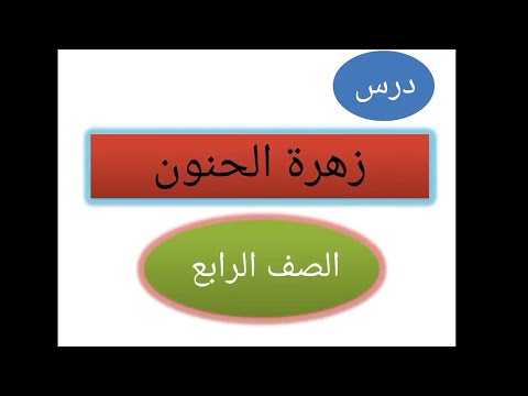 شرح درس زهرة الحنون الصف الرابع الفصل الأول قراءة تفسيرية تحليلية   5