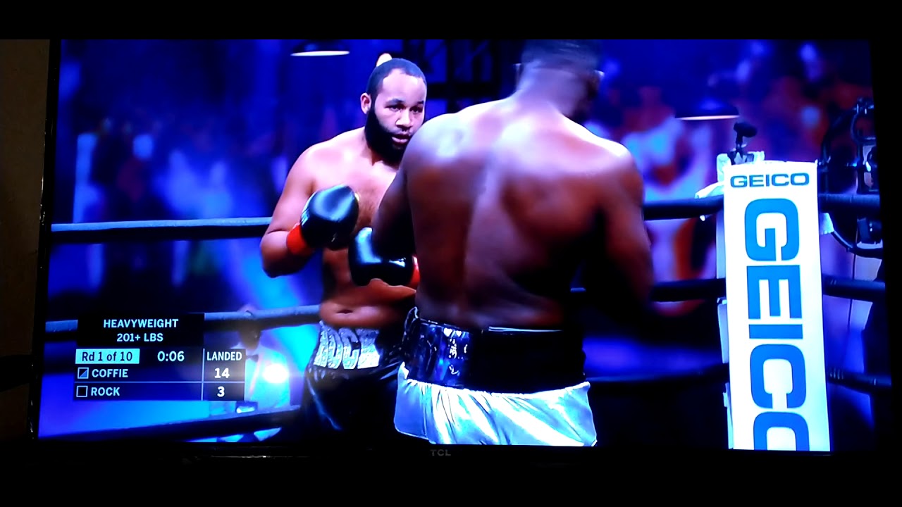 TWO OUT OF SHAPE HEAVYWEIGHTS THROWING JABS - COFFIE VS ROCK -  PBC FREE FIGHT