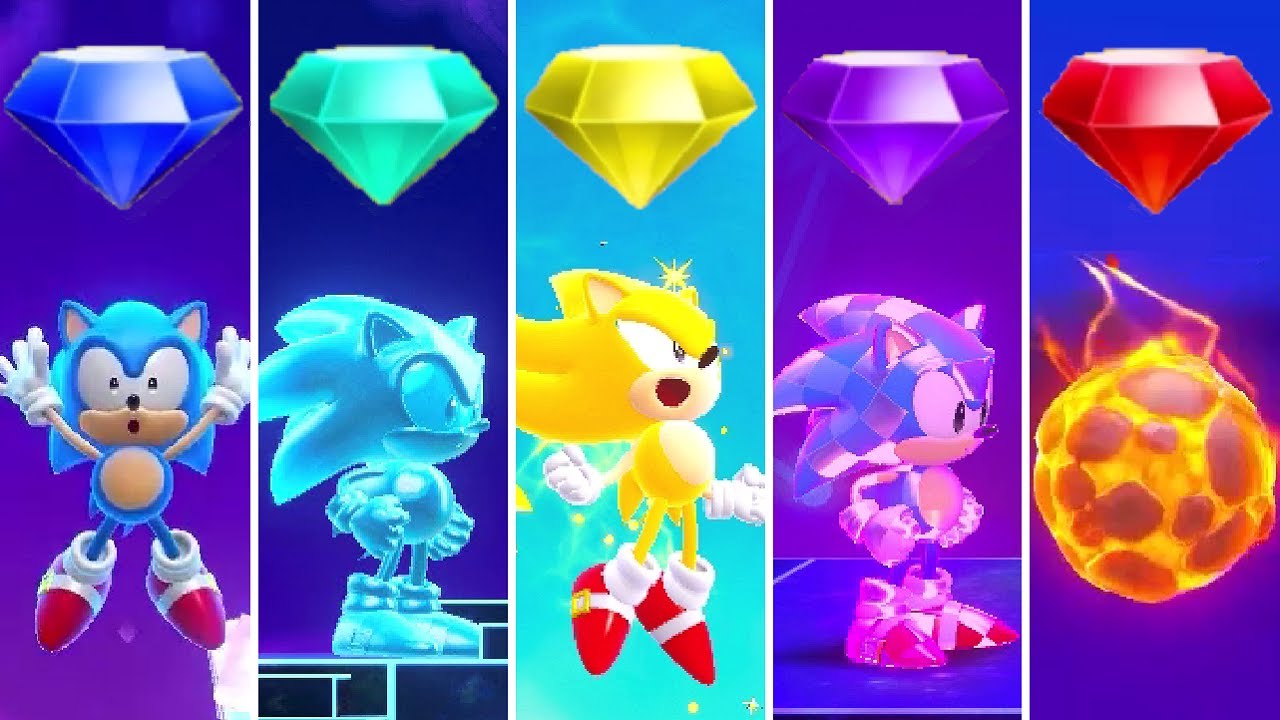 Sonic Superstars - All Chaos Emerald Power-Ups & Special Stages