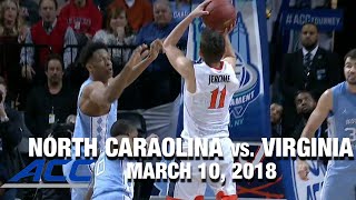 North Carolina vs. Virginia Championship Game | ACC Basketball Classic (2018)