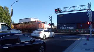 BNSF 6862 Westbound Double Stack Intermodal Train (W/ Mid DPU'S) - Corona, CA USA 1/25/2019